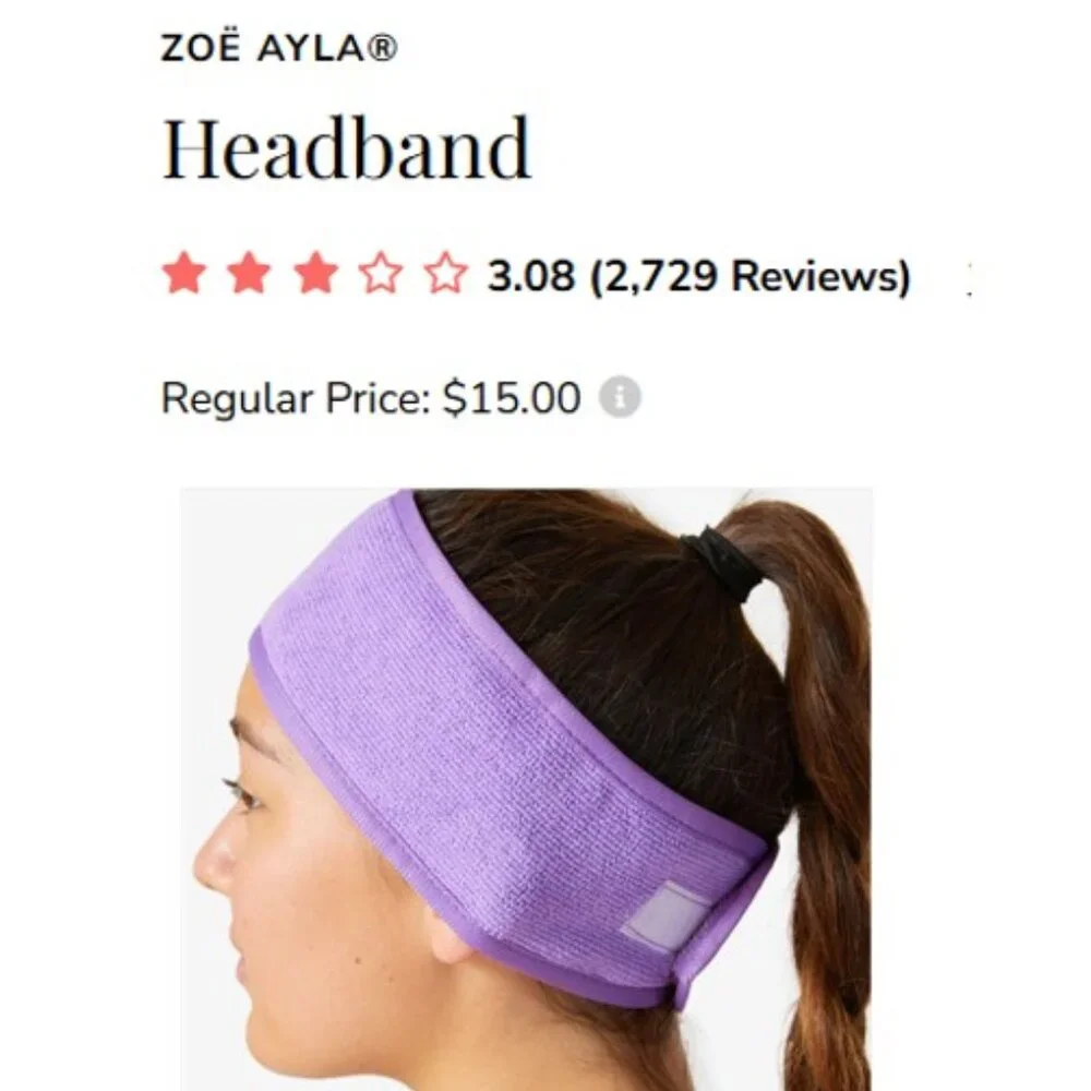 ZOE AYLA & DAILY CONCEPTS (2 Pack) Spa Headbands‎ (BOTH NEW, SEALED IN BOX)!